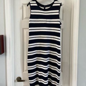 St. John Santana knit stripped dress.